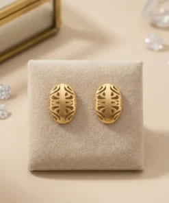 Alternative view of 21K Handcrafted Luxury Earrings - 4.41g