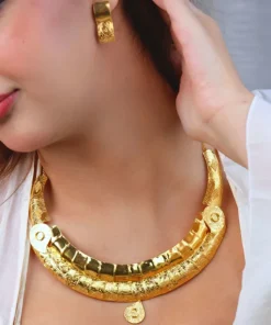 21K The Asaal Gold Set Features A Luxurious Design Inspired By Tribal And Ethnic Artistry - 77.83g