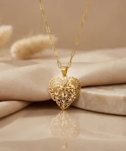 21K Romantic Heart Pendant - 3.05g