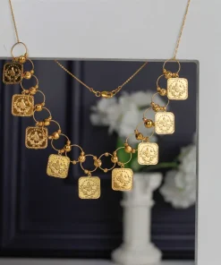 21K Heritage Leera Coin Necklace - 18.77g