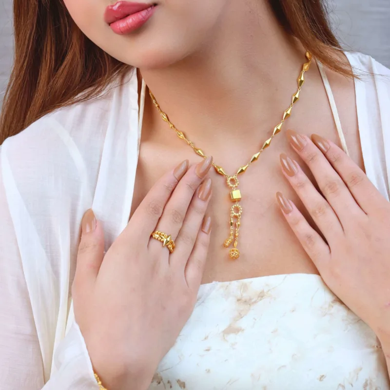 21K Luxury Indian-Inspired Gold Set - 38.67g - Image 3