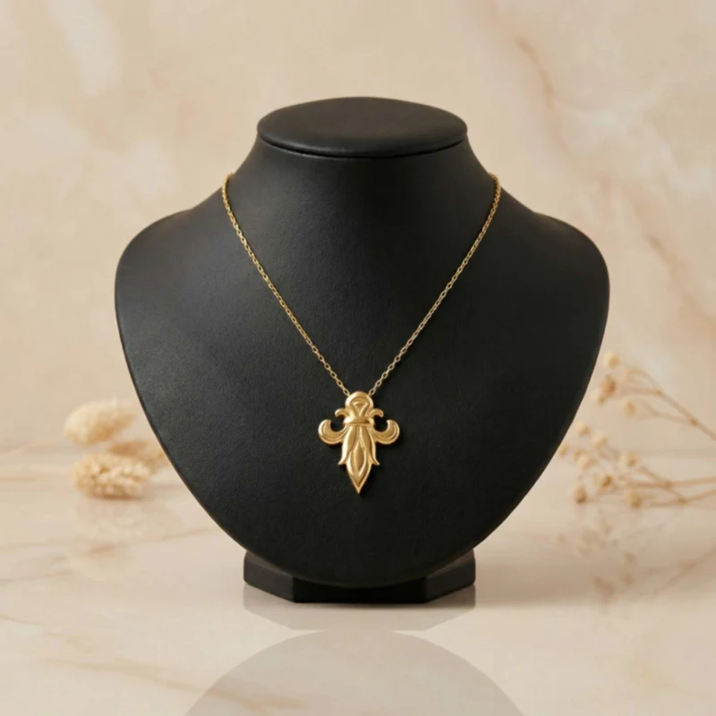 21K Handcrafted Luxury Necklace - 6.69g - Image 3
