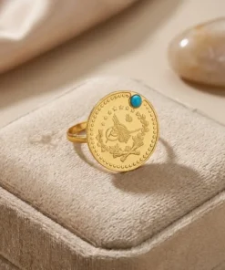 22K Heritage Leera Coin Ring - 9.51g