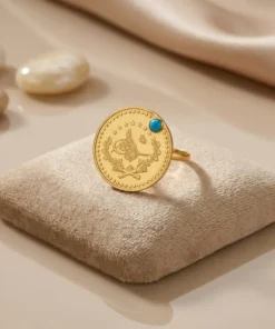 Alternative view of 22K Heritage Leera Coin Ring - 9.51g