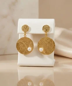 21K Handcrafted Luxury Earrings - 8.12g