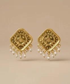 21K Pearl Radiance Earrings - 9.31g