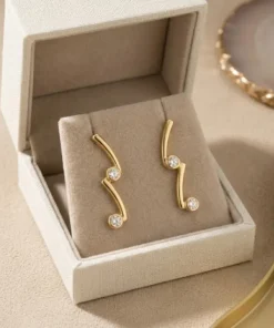 21K Handcrafted Luxury Earrings - 6.74g