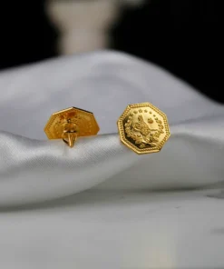 22K Earrings  1/2 Lira - 8.21g